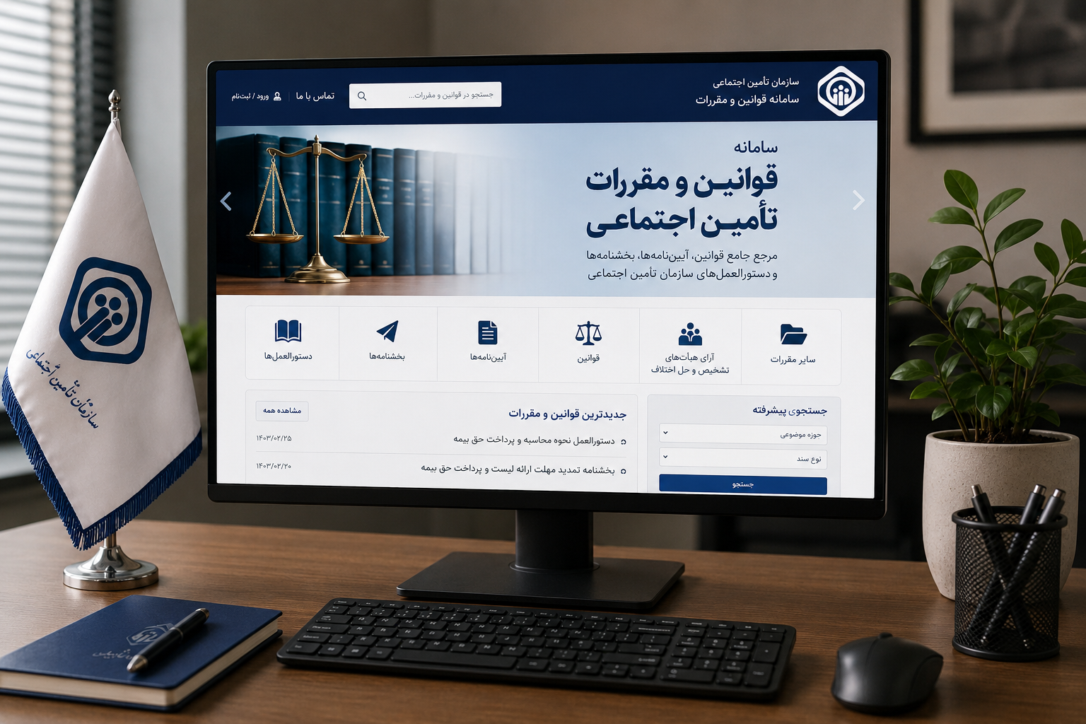 راه اندازی سامانه قوانین و مقررات تأمین اجتماعی